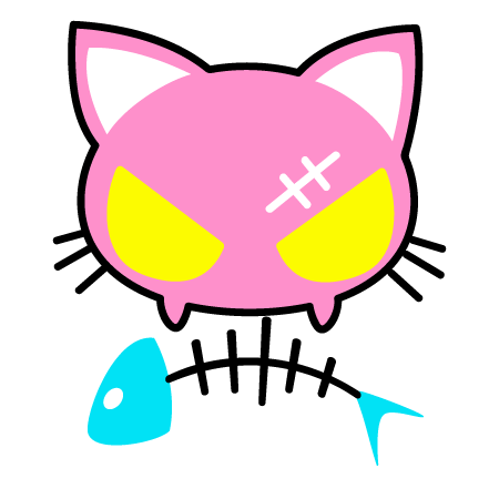 Illustratorで描いた猫のイラスト